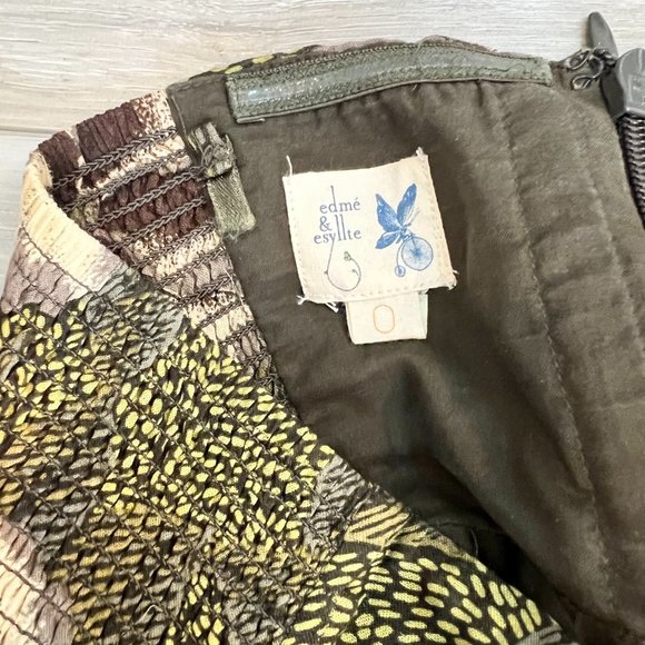 Anthropologie Edme & Esyllte Maxi Dress w Pockets Green Floral - Picture 4 of 4